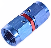 Blue/Red -6AN Swivel Coupler