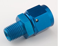 AN to NPT Straight Adapter Fitting [-8 AN Female to 1/4 in. NPT Male, Blue]