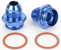 Carburetor Fuel Inlet AN Fittings -8 AN to 7/8 in.-20 [Blue]