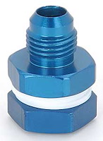 Blue High-Flow Fuel Cell Bulkhead Fitting -6AN
