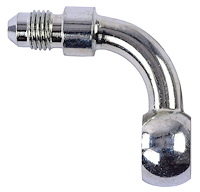 AN 90-Degree Banjo Adapter Fitting [-3 AN x 3/8 in. or 10 mm I.D.]