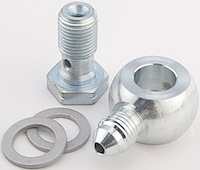AN Banjo Adapter Fitting, Bolt & Crush Washer Kit [-3 AN x 10 mm x 1.0]