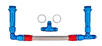 Dual Feed Fuel Line Kit for Holley 4150 Carburetors [-6 AN, Blue/Red]