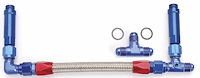Dual Feed Fuel Line Kit for Demon Standard Carburetors [-6 AN, Blue/Red]