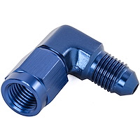AN Female to AN Male 90-Degree Union [-3 AN Female Swivel to -3 AN Male, Blue]