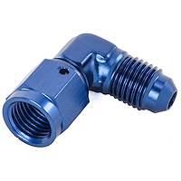 AN Female to AN Male 90-Degree Union [-4 AN Female Swivel to -4 AN Male, Blue]