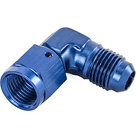 AN Female to AN Male 90-Degree Union [-6 AN Female Swivel to -6 AN Male, Blue]