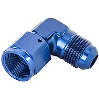 AN Female to AN Male 90-Degee Union [-8 AN Female Swivel to -8 AN Male, Blue]