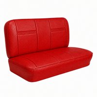 Bench Seat Upholstery for 1955 (2nd Series)-1959 Chevrolet/GMC Trucks, w/Dual Inserts [Bright Red]