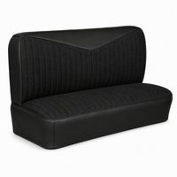 Bench Seat Upholstery for 1955 (2nd Series)-1959 Chevrolet/GMC Trucks, w/V-Insert & Vertical Pleats [Black]