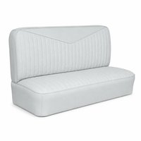 Bench Seat Upholstery for 1955 (2nd Series)-1959 Chevrolet/GMC Trucks, w/V-Insert & Vertical Pleats [White]