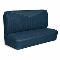 Bench Seat Upholstery for 1955 (2nd Series)-1959 Chevrolet/GMC Trucks, w/V-Insert & Vertical Pleats [Dark Blue]
