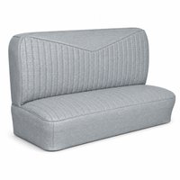Bench Seat Upholstery for 1955 (2nd Series)-1959 Chevrolet/GMC Trucks, w/V-Insert & Vertical Pleats [Silver]
