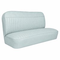 Bench Seat Upholstery for 1955 (2nd Series)-1959 Chevrolet/GMC Trucks, w/Horizontal Insert & Vertical Pleats [White]