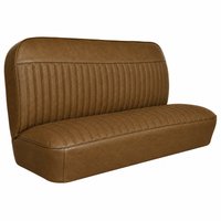 Bench Seat Upholstery for 1955 (2nd Series)-1959 Chevrolet/GMC Trucks, w/Horizontal Insert & Vertical Pleats [Saddle]