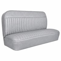 Bench Seat Upholstery for 1955 (2nd Series)-1959 Chevrolet/GMC Trucks, w/Horizontal Insert & Vertical Pleats [Silver]