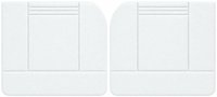 Front Door Panel Set for 1955 (2nd Series)-1959 Chevy/GMC Trucks, w/Wide Center Insert [Seville Vinyl, White]