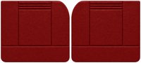 Front Door Panel Set for 1955 (2nd Series)-1959 Chevy/GMC Trucks, w/Wide Center Insert [Seville Vinyl, Red]