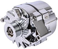 GM 1-Wire Alternator 100 Amp Output with Serpentine Pulley [Chrome Plated Finish]