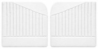 Front Door Panel Set for 1955 (2nd Series)-1959 Chevy/GMC Trucks, w/Vertical Pleats & Diagonal Insert [Seville Vinyl, White]