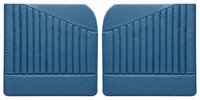 Front Door Panel Set for 1955 (2nd Series)-1959 Chevy/GMC Trucks, w/Vertical Pleats & Diagonal Insert [Seville Vinyl, Blue]