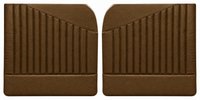 Front Door Panel Set for 1955 (2nd Series)-1959 Chevy/GMC Trucks, w/Vertical Pleats & Diagonal Insert [Seville Vinyl, Saddle]