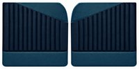 Front Door Panel Set for 1955 (2nd Series)-1959 Chevy/GMC Trucks, w/Vertical Pleats & Diagonal Insert [Seville Vinyl, 2-Tone Blu