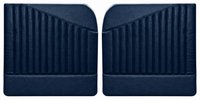 Front Door Panel Set for 1955 (2nd Series)-1959 Chevy/GMC Trucks, w/Vertical Pleats & Diagonal Insert [Seville Vinyl, Dark Blue]