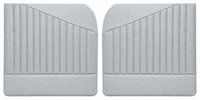 Front Door Panel Set for 1955 (2nd Series)-1959 Chevy/GMC Trucks, w/Vertical Pleats & Diagonal Insert [Seville Vinyl, Silver]