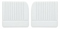 Front Door Panel Set for 1955 (2nd Series)-1959 Chevy/GMC Trucks, w/Vertical Pleats [Seville Vinyl, White]