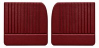 Front Door Panel Set for 1955 (2nd Series)-1959 Chevy/GMC Trucks, w/Vertical Pleats [Seville Vinyl, Red]