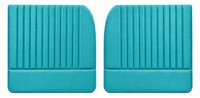 Front Door Panel Set for 1955 (2nd Series)-1959 Chevy/GMC Trucks, w/Vertical Pleats [Seville Vinyl, Turquoise]