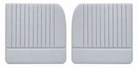 Front Door Panel Set for 1955 (2nd Series)-1959 Chevy/GMC Trucks, w/Vertical Pleats [Seville Vinyl, Silver]
