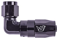 AN 90-Degree Forged Swivel Hose End [-6 AN Female to -6 AN Hose]