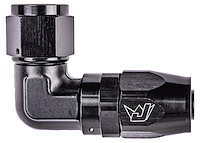 AN 90-Degree Forged Swivel Hose End [-10 AN Female to -10 AN Hose]