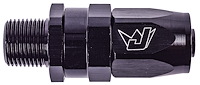 AN to NPT Straight Max Flow Swivel Hose End [3/8 in. NPT Male to -8 AN Hose, Black]