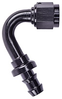 AN 120-Degree Push-Loc Hose End [-6 AN Female Swivel to Push-Loc Hose, Black]