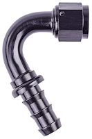 AN 120-Degree Push-Loc Hose End [-10 AN Female Swivel to Push-Loc Hose, Black]