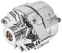 1-Wire GM Alternator 140 AMP Output Serpentine Belt Pulley [Chrome Plated Finish]