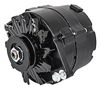 GM 1-Wire Alternator [100 Amp, V-Belt Pulley, Black Body/Pulley/Fan]