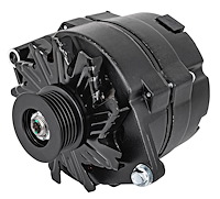 GM 1-Wire Alternator [100 Amp, Serpentine Belt Pulley, Black Body/Pulley/Fan]