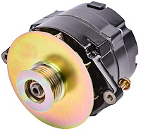 1-Wire GM Alternator 100 AMP Output  Serpentine Pulley [Black Finish]
