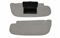Sun Visors for 1994-2002 Dodge Ram 1500, 2500, 3500 Trucks, w/Passenger Side Mirror [Ox Gray Foam-Backed Cloth]