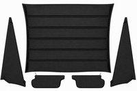 Headliner w/Sail Panels & Sun Visors for 1967 Chevrolet Camaro, Pontiac Firebird [Line Dot Grain Black Vinyl]