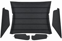 Headliner w/Sail Panels & Sun Visors for 1969 Chevrolet Camaro, Pontiac Firebird [Ribbed Grain Black Vinyl]