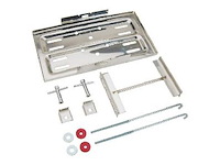 Stainless Steel Battery Tray Kit for Group 24, 27 and 74 Batteries [7 in. x 13 in.]