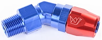 45° Max Flow Hose End -10AN x 1/2" NPTM