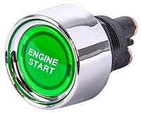 Push-Button Starter Switch 50 Amps @ 12V [Green LED Actuator]