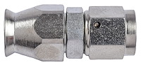 AN Straight PTFE Hose End Fitting [-6 AN Female to -6 AN PTFE Hose, Zinc Plated]