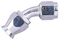 AN 45-Degree PTFE Hose End Fitting [-6 AN Female to -6 AN PTFE Hose, Zinc Plated]